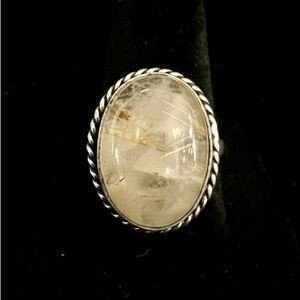 Elegant‎ sterling Silver and  retaliated quartz Women's Ring